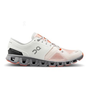 Beige / Orange On Cloud Cloud X 3 Men's Running Shoes | On_IN8853