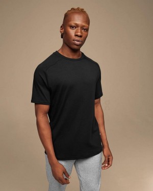 Black On Cloud Focus-T Men's T Shirts | On_IN8154