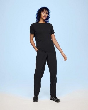 Black On Cloud Focus-T Women's T Shirts | On_IN8004