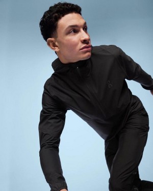 Black On Cloud Waterproof Anorak Men's Jackets | On_IN8509