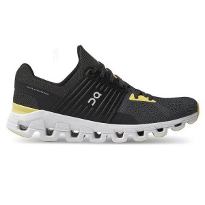 Black / Yellow On Cloud Cloudswift Men's Running Shoes | On_IN9065