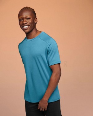 Blue On Cloud Focus-T Men's T Shirts | On_IN8588