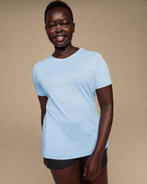 Blue On Cloud Focus-T Women's T Shirts | On_IN8190
