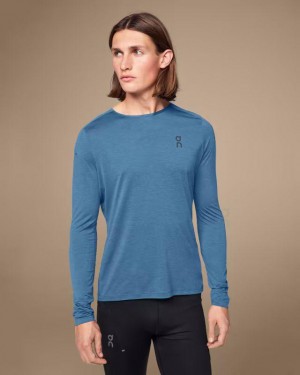 Blue On Cloud Performance Long-T Men's T Shirts | On_IN8092