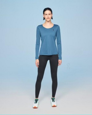 Blue On Cloud Performance Long-T Women's T Shirts | On_IN8531
