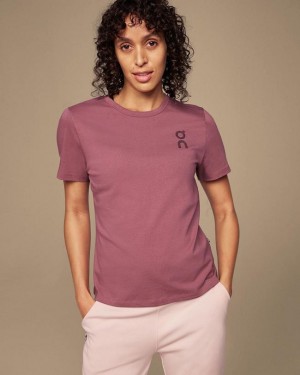 Burgundy On Cloud Graphic-T Women's T Shirts | On_IN9115