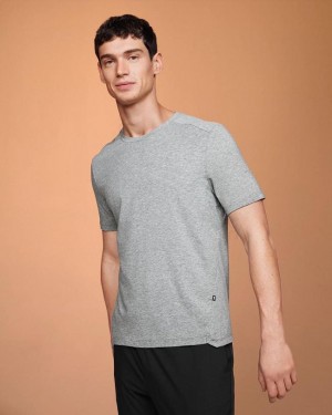 Grey On Cloud Active-T Men's T Shirts | On_IN9056