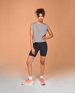 Grey On Cloud Focus Crop Women's Tank Tops | On_IN8494