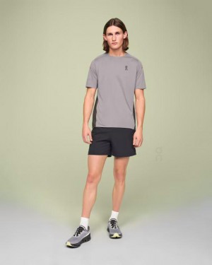 Grey / Black On Cloud Performance-T Men's T Shirts | On_IN8990
