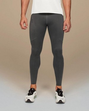 Grey / Olive On Cloud Performance Men's Leggings | On_IN8393
