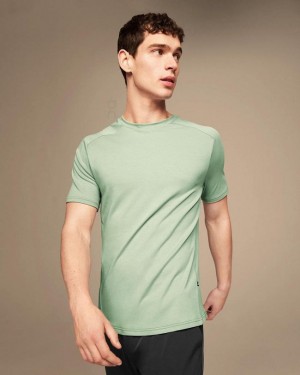 Turquoise On Cloud Focus-T Men's T Shirts | On_IN8748