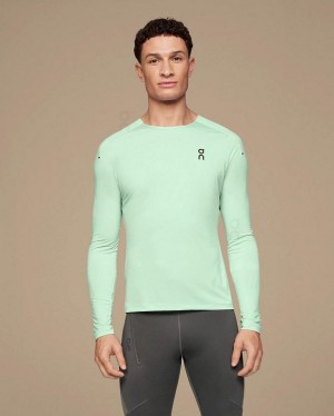 Turquoise On Cloud Performance Long-T Men's T Shirts | On_IN8202
