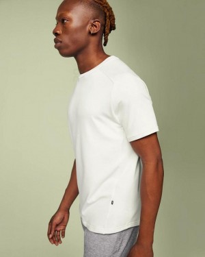 White On Cloud Focus-T Men's T Shirts | On_IN9058