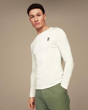 White On Cloud Merino Long-T Men's T Shirts | On_IN9012