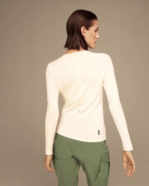 White On Cloud Merino Long-T Women's T Shirts | On_IN8841