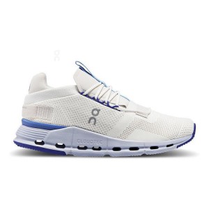 White / Blue On Cloud Cloudnova Women's Sneakers | On_IN1187
