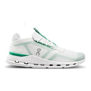 White / Green On Cloud Cloudnova Void Men's Sneakers | On_IN8702