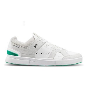 White / Green On Cloud THE ROGER Clubhouse Men's Sneakers | On_IN8753