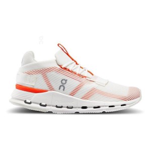 White / Orange On Cloud Cloudnova Void Women's Sneakers | On_IN8104