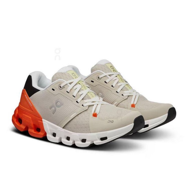 Beige / Orange On Cloud Cloudflyer 4 Women's Running Shoes | On_IN8661
