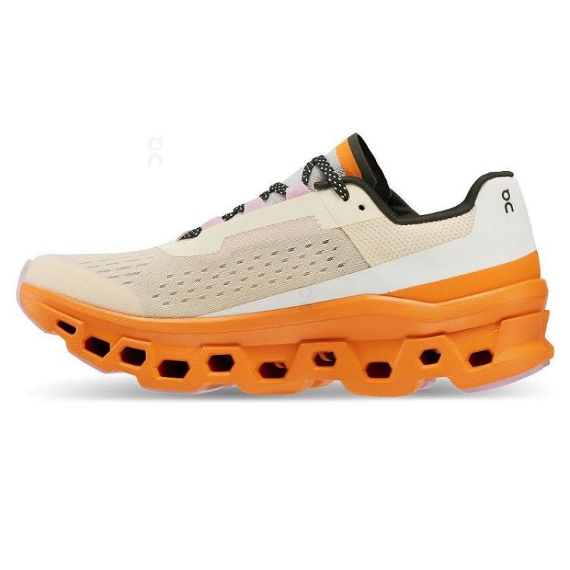 Beige / Orange On Cloud Cloudmonster Women's Running Shoes | On_IN8681
