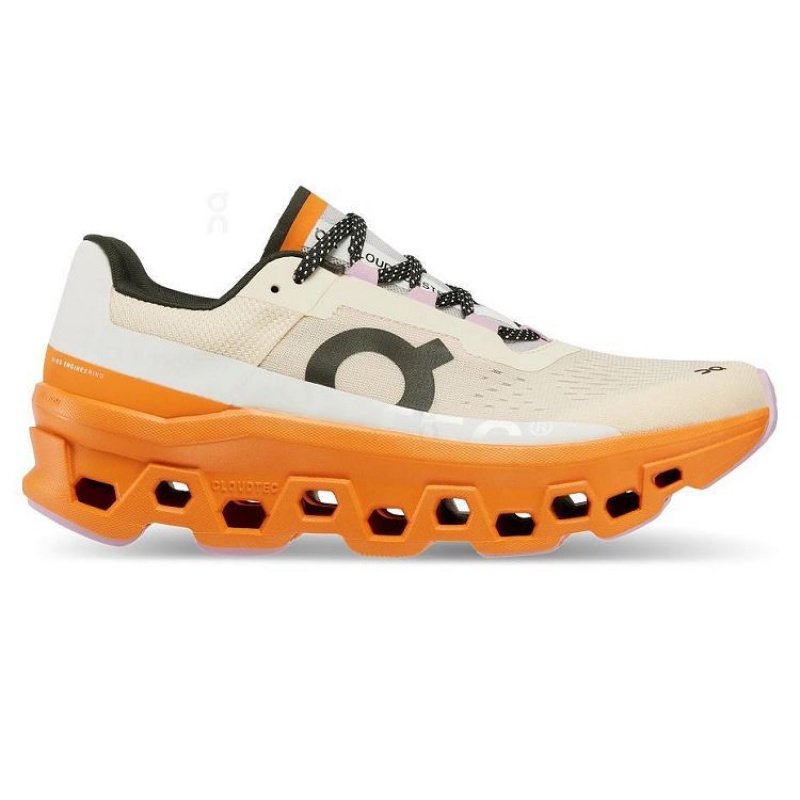 Beige / Orange On Cloud Cloudmonster Women\'s Running Shoes | On_IN8681
