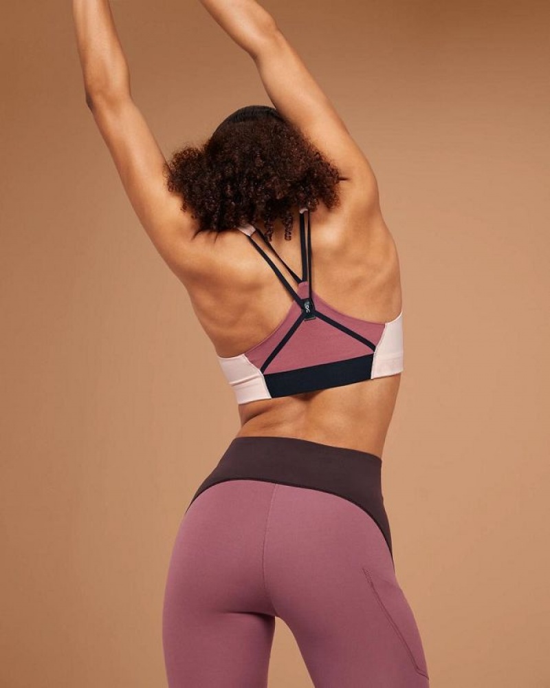 Beige / Purple On Cloud Active Women's Sports Bras | On_IN8252