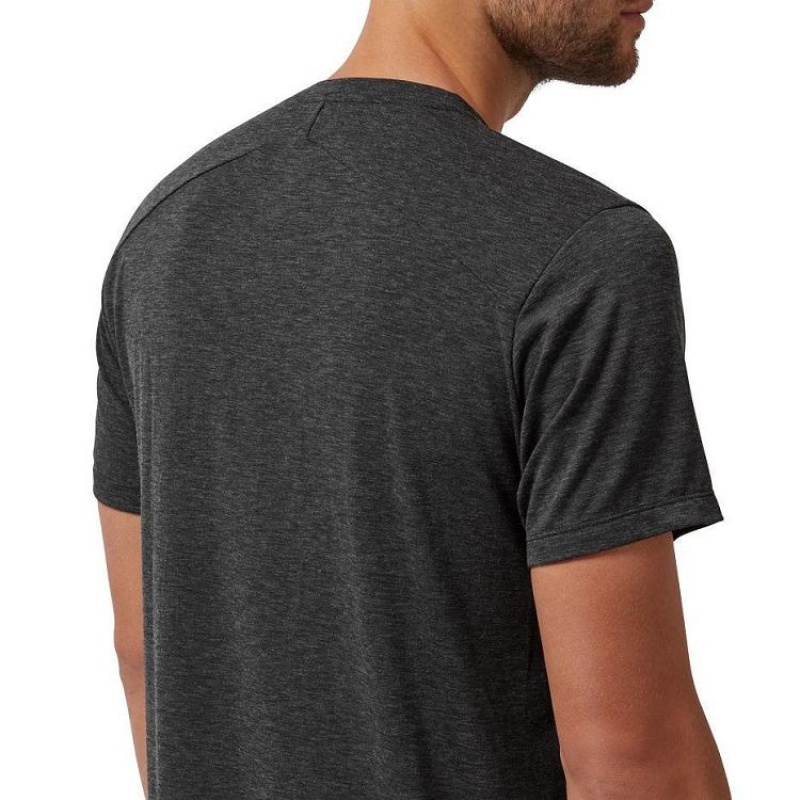 Black On Cloud Active-T Men's T Shirts | On_IN8352