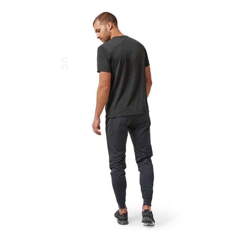 Black On Cloud Active-T Men's T Shirts | On_IN8352