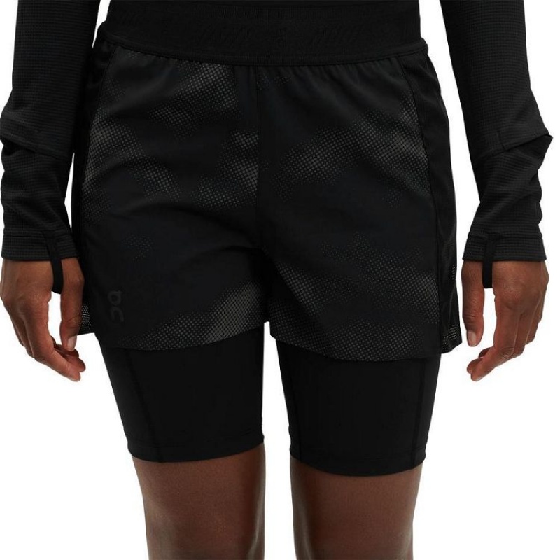Black On Cloud Active Lumos Women's Shorts | On_IN1183