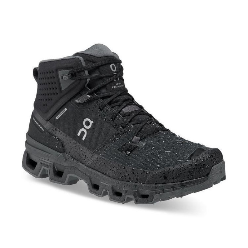 Black On Cloud Cloudrock 2 Waterproof Men's Hiking Boots | On_IN8947