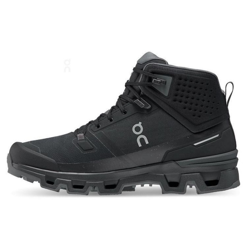 Black On Cloud Cloudrock 2 Waterproof Men's Hiking Boots | On_IN8947