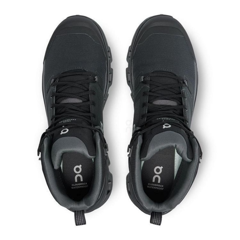 Black On Cloud Cloudrock 2 Waterproof Men's Hiking Boots | On_IN8947