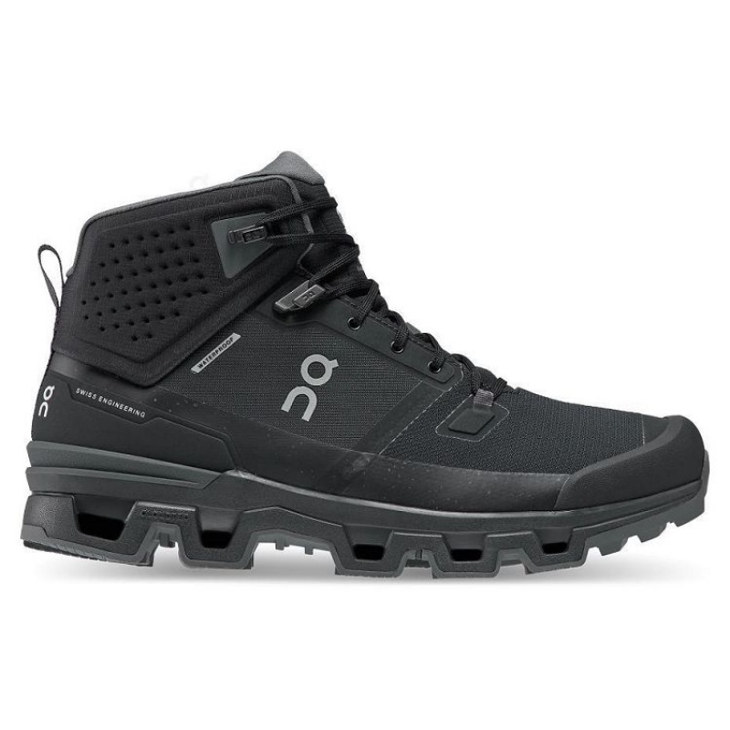 Black On Cloud Cloudrock 2 Waterproof Men\'s Hiking Boots | On_IN8947