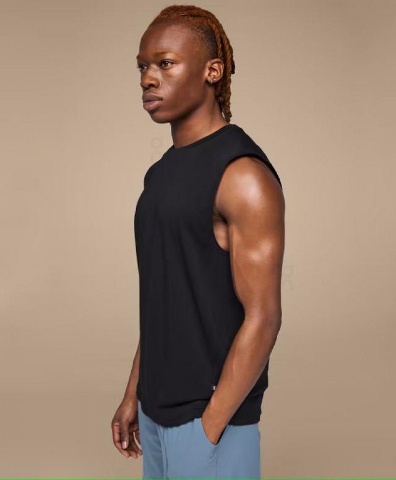Black On Cloud Focus Men\'s Tank Tops | On_IN8943