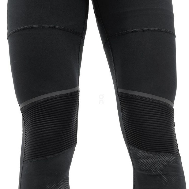 Black On Cloud Long Lumos Men's Leggings | On_IN8012