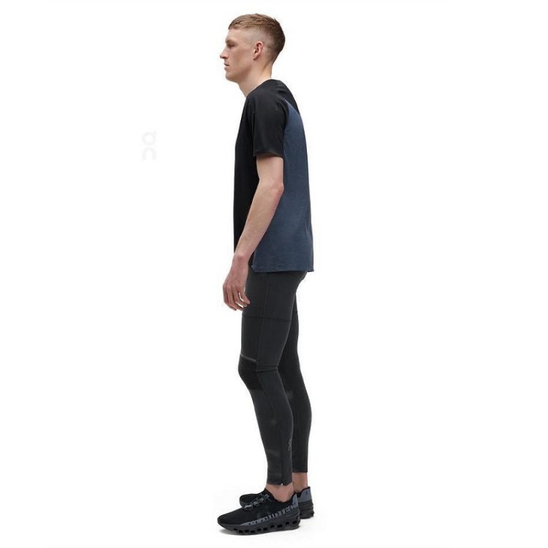 Black On Cloud Long Lumos Men's Leggings | On_IN8012