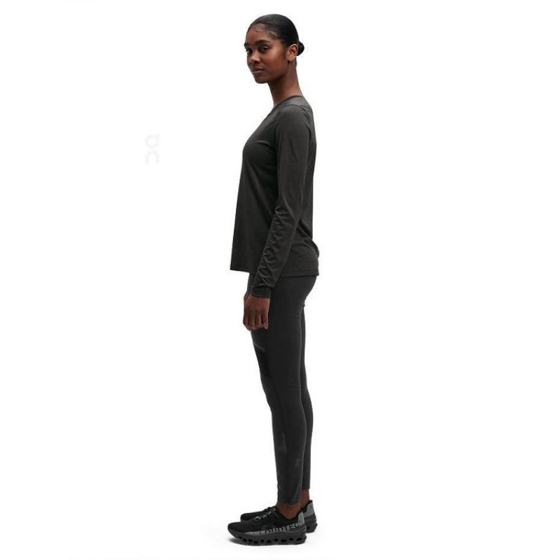 Black On Cloud Long Lumos Women's Leggings | On_IN8485