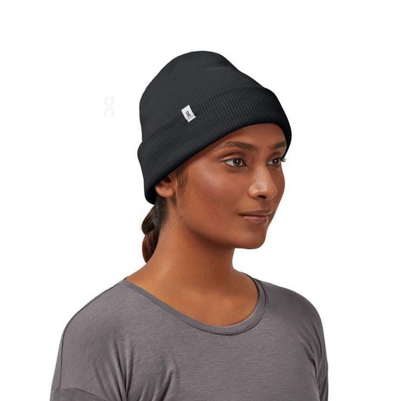 Black On Cloud Merino Women's Beanie | On_IN8810