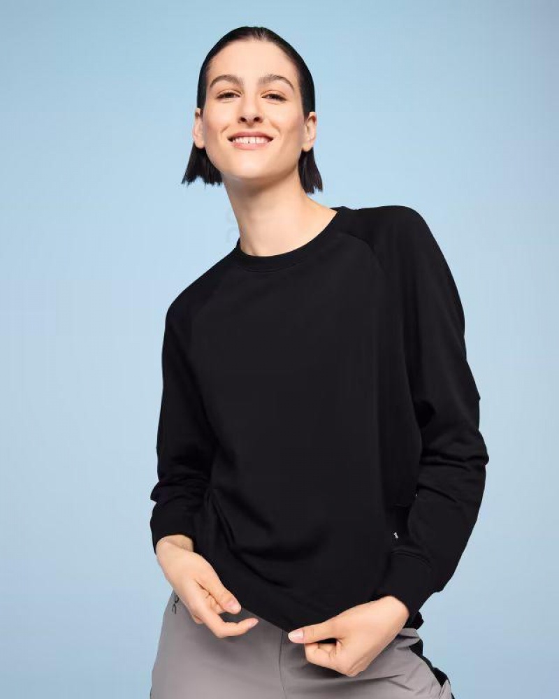 Black On Cloud Movement Crew Women's Sweatshirts | On_IN8775