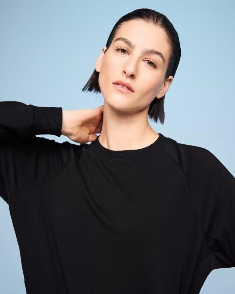 Black On Cloud Movement Crew Women's Sweatshirts | On_IN8775