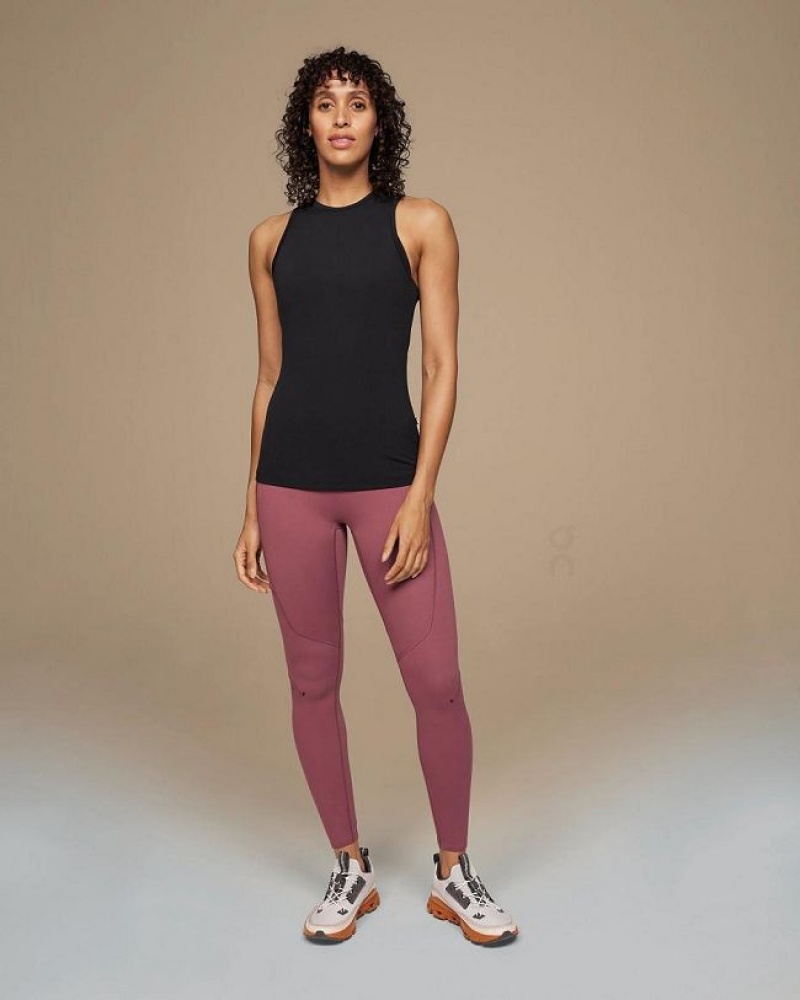Black On Cloud Movement Women's Tank Tops | On_IN8084