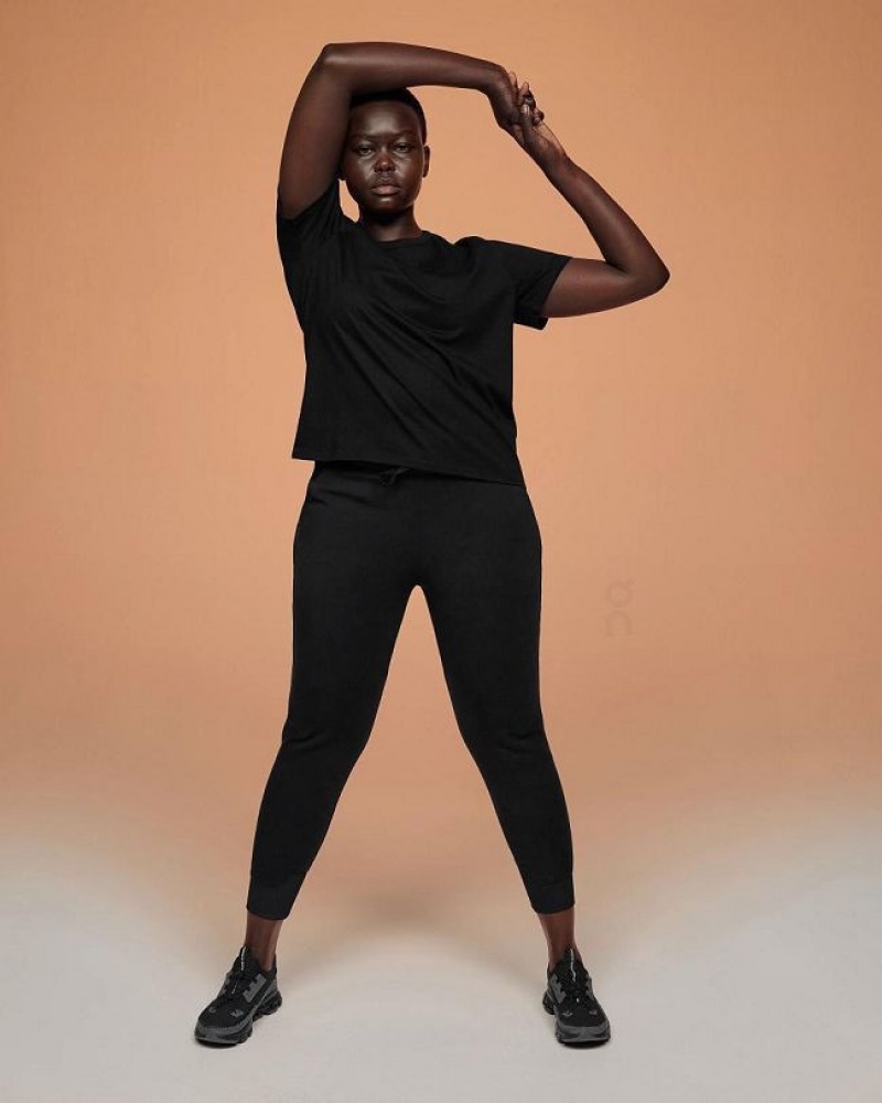 Black On Cloud On-T Women's T Shirts | On_IN8916