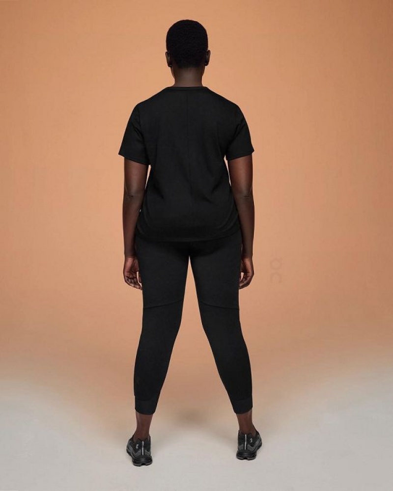 Black On Cloud On-T Women's T Shirts | On_IN8916
