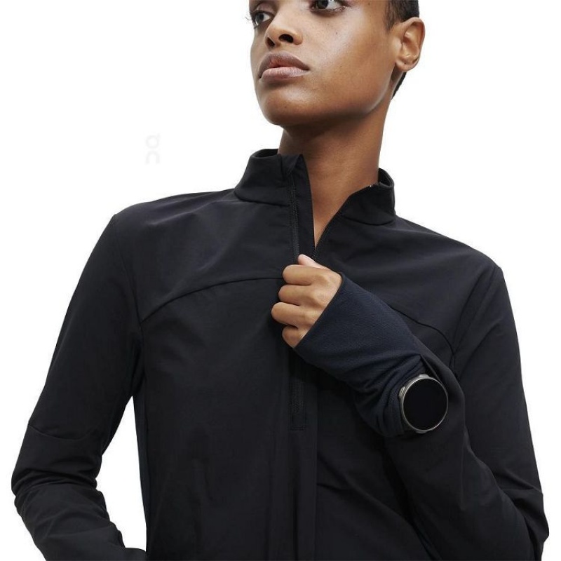 Black On Cloud Trail Breaker Women's T Shirts | On_IN8041