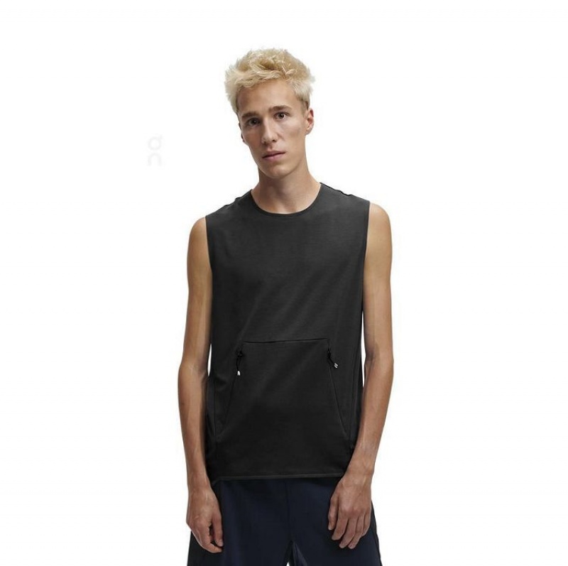 Black On Cloud Training Men\'s Tank Tops | On_IN8342