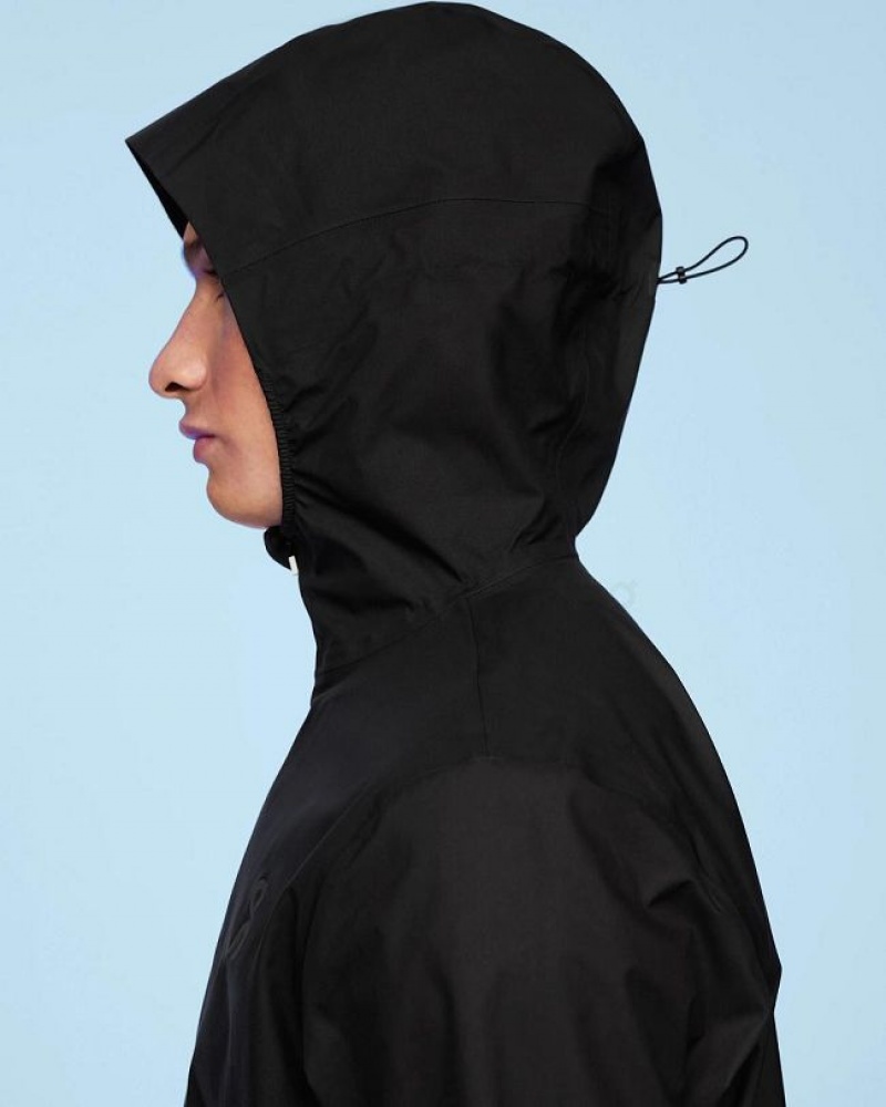 Black On Cloud Waterproof Anorak Men's Jackets | On_IN8509