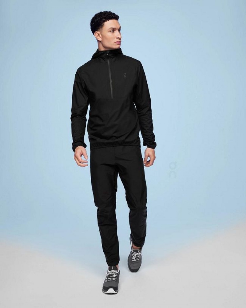 Black On Cloud Waterproof Anorak Men's Jackets | On_IN8509