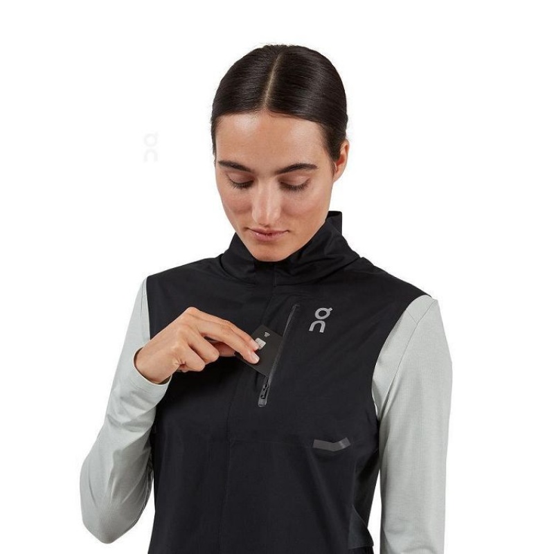 Black On Cloud Weather Vest Women's Jackets | On_IN8567