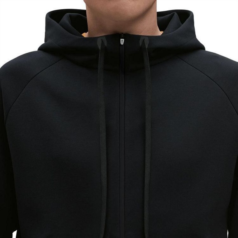 Black On Cloud Zipped Men's Hoodie | On_IN8811